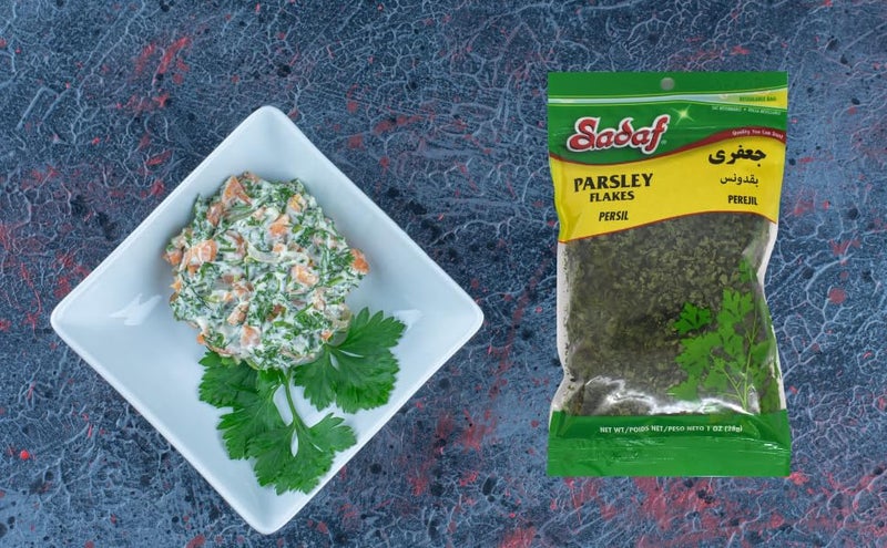 Sadaf Parsley Flakes - Parsley Flakes for Cooking & Food Flavoring - Middle Eastern Cuisine - Perejil - Kosher and Vegetarian - 1 oz Resealable Bag - Image 3