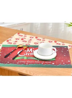 Set Of 5 Christmas Theme Designed Table Mat With Non Slip Material For Dining Table Coffee Table etc (Size 45×30CM) - pzsku/Z5D6D68F71325500624E6Z/45/_/1655382707/4a256e97-69bc-48a1-82d1-b1397a82550d