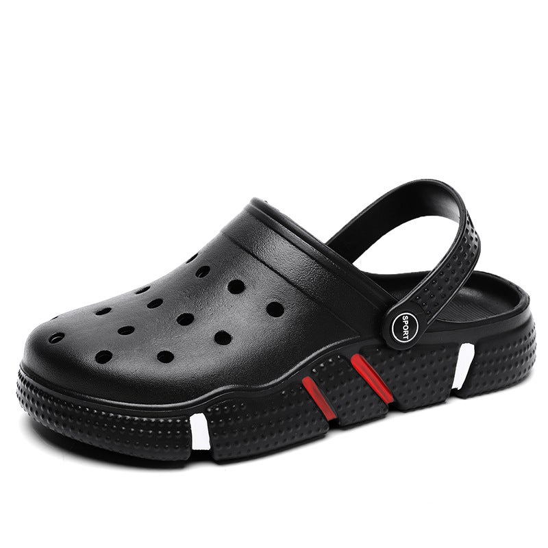Hole Shoes Men'S Thick-Soled Non-Slip Beach Sandals Outdoor Breathable Casual Wear Slippers Men'S - Image 1