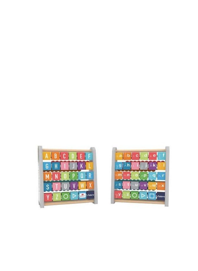 جي'أدور مركز النشاط الخشبي مثلث اللعب، مكعبات الأبجدية، ساعة العداد، مكعب نشاط للأطفال الصغار 5 في 1، ألعاب نشاط للأطفال، تعلم مونتيسوري، ألعاب خشبية للأطفال - Image 4