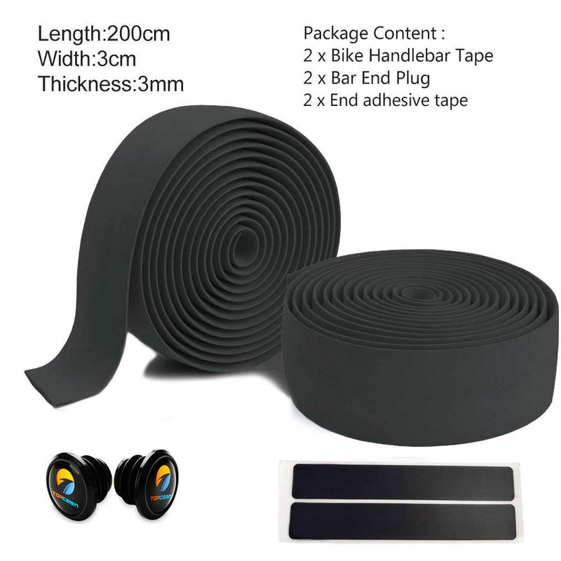 TOPCABIN® Camouflage Series Comfort Gel Road Bike Handlebar Tape Bike Bar Tape with Reflective Bar Plugs - Image 2
