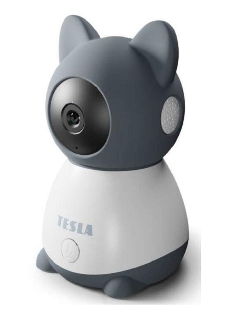 Tesla - Smart 360 Degree Baby Camera with Motion & Sound Detection & HD Resolution & Tesla Home App - Grey - Image 1