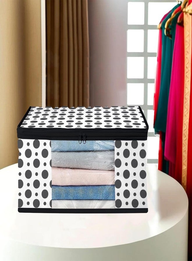 Shaping Fabric Saree Cover Set of 01 Non-Woven Fabric Clothes Organiser for Wardrobe with Transparent Window & Double Zip Clothes Storage Bag, Garment Cover SF_XL_SC_CC_XPID1598426731598960 - Image 1