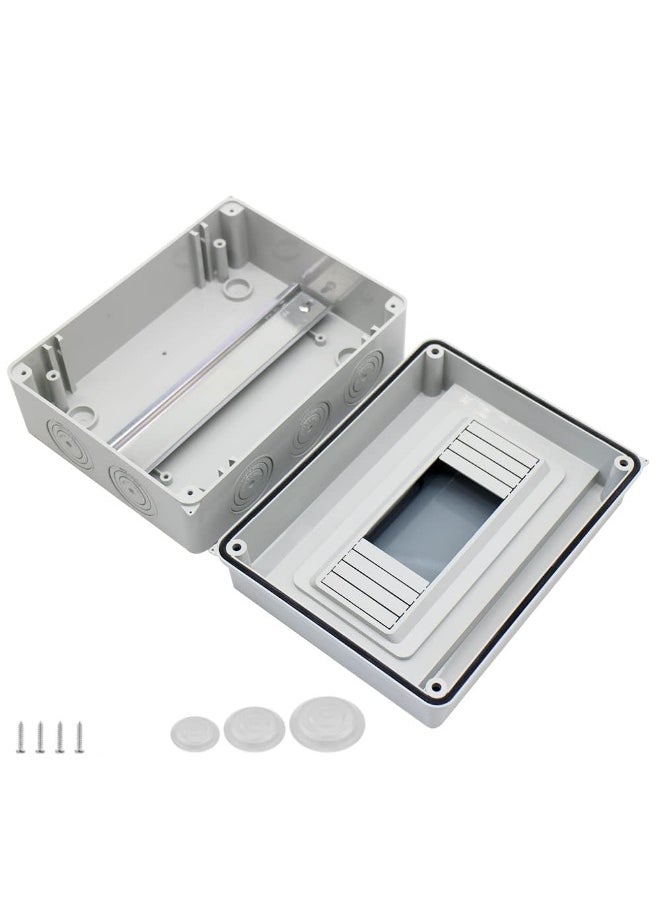 melfi Melfi IP65 ABS Transparent Cover Electrical Box â€“ Waterproof Distribution Protection Box for Circuit Breaker, Indoor Wall-Mount, and Din Rail Power Switch Control (8 WAY)  - Image 4