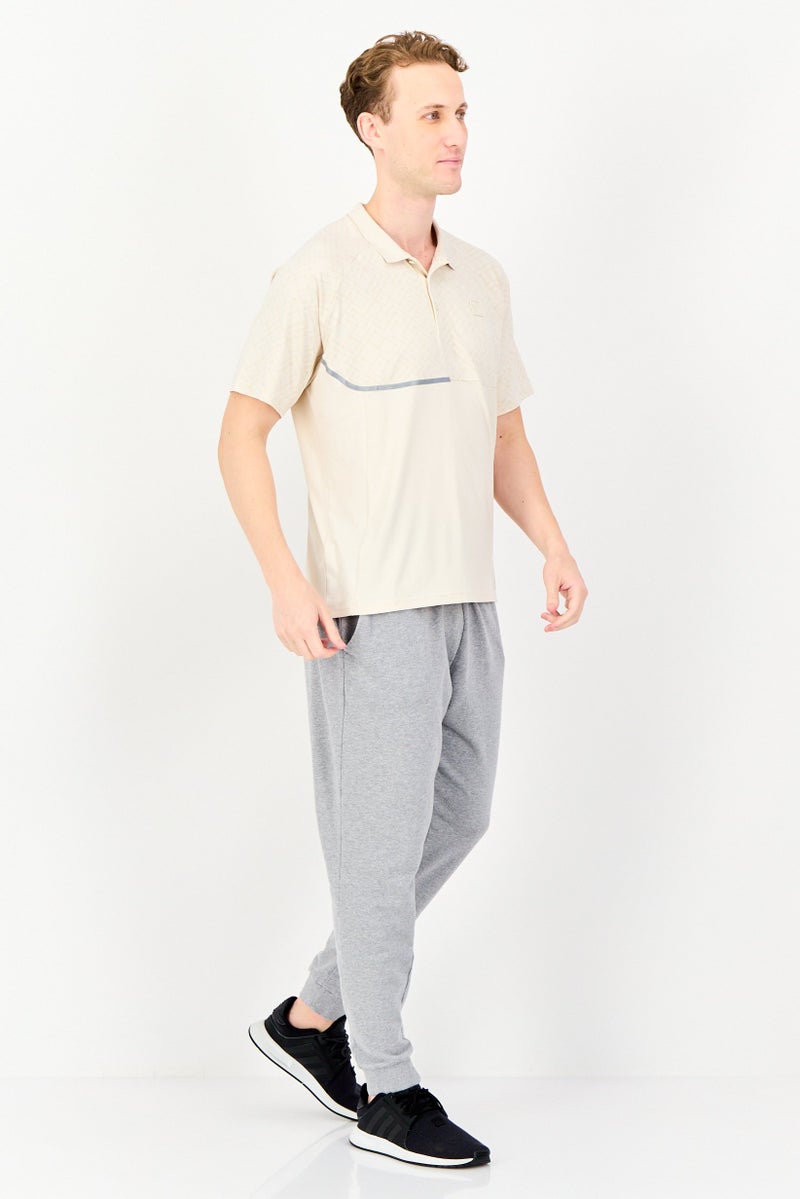 PUMA Men Sportswear Fit Brand Logo Training Polo Shirt, Beige - Image 4