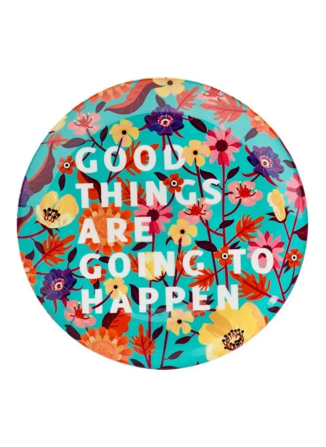 Chumbak Good Things Wall Plate, 26cm - Diameter