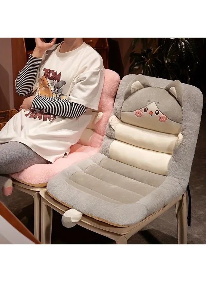 يلا بيك وسادة مقعد كرسي متكئ متكامل، وسادة مسند ظهر من القطن المخملي من البولي بروبيلين، وسادة دعم للظهر لكرسي المكتب والأريكة ومقعد السيارة، وسادة كبيرة سميكة للجسم - Image 3