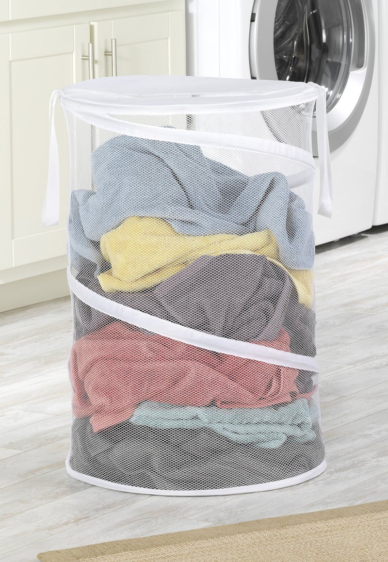 Whitmor 18" Collapsible Laundry Hamper White - Image 2