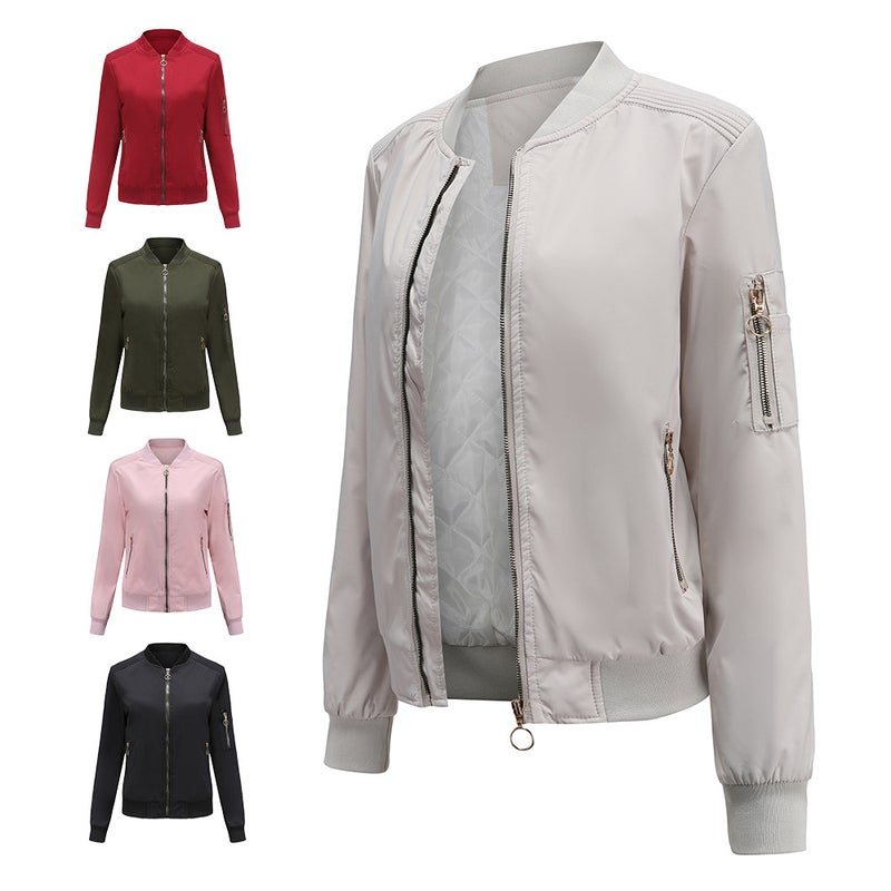 European Size New Products 2021 Fashion Women'S Jackets Casual Thin Cotton Outwears Wish - Image 4