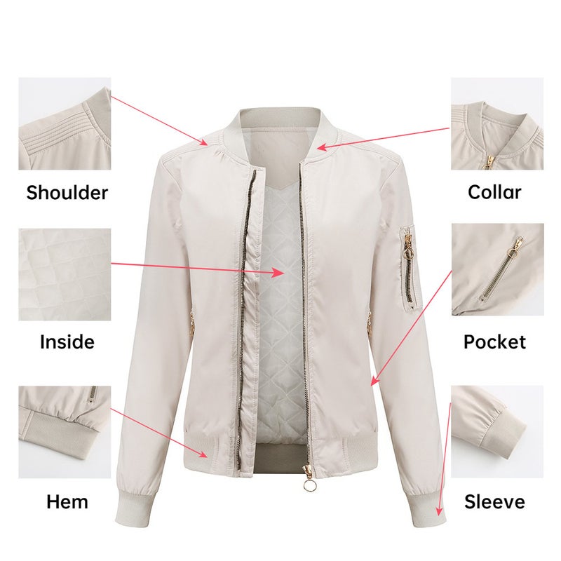 European Size New Products 2021 Fashion Women'S Jackets Casual Thin Cotton Outwears Wish - Image 5