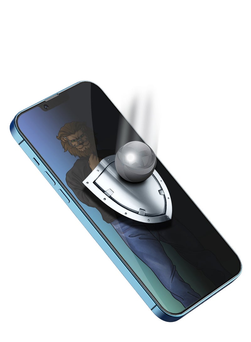 GREEN LION 9H Steve Privacy Full Glass Screen Protector for iPhone 12 and 12 Pro ( 6.1" ) - Black - Image 3