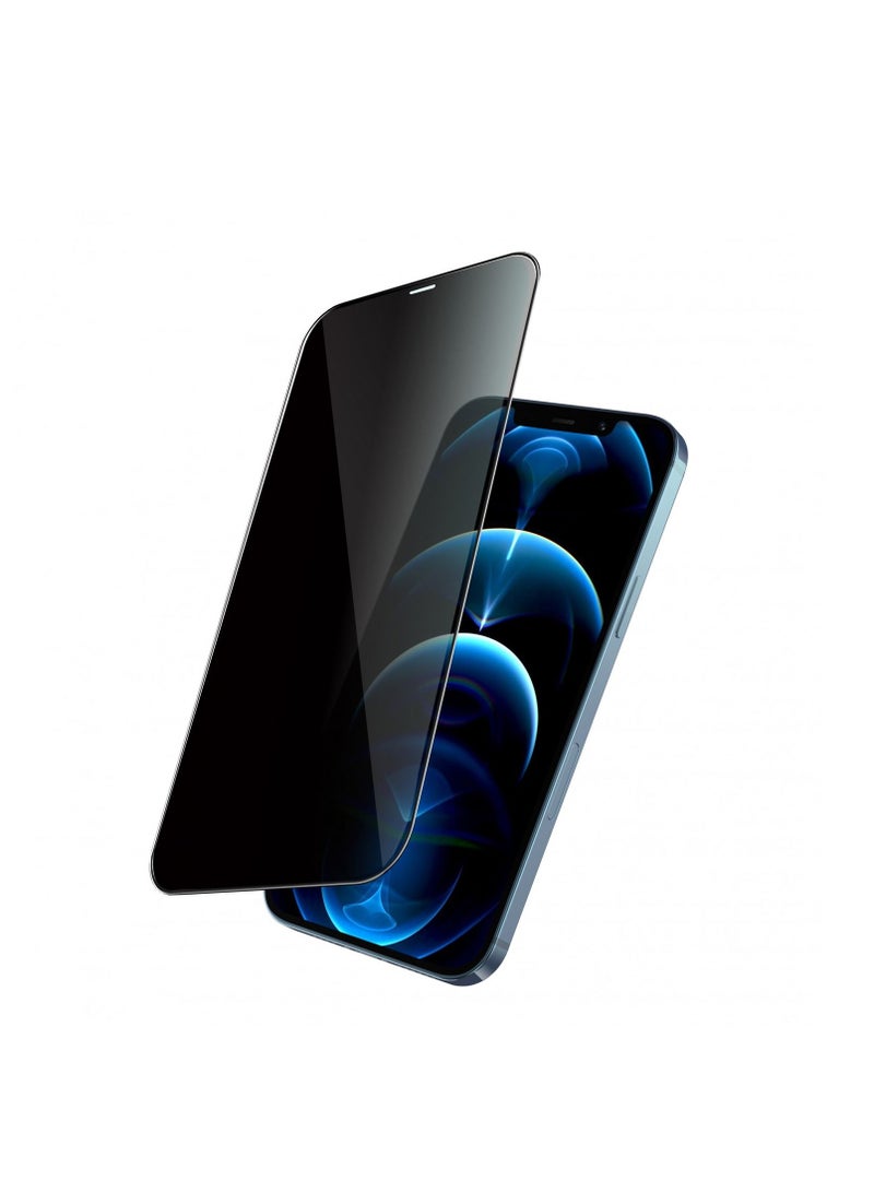 GREEN LION 9H Steve Privacy Full Glass Screen Protector for iPhone 12 and 12 Pro ( 6.1" ) - Black - Image 1