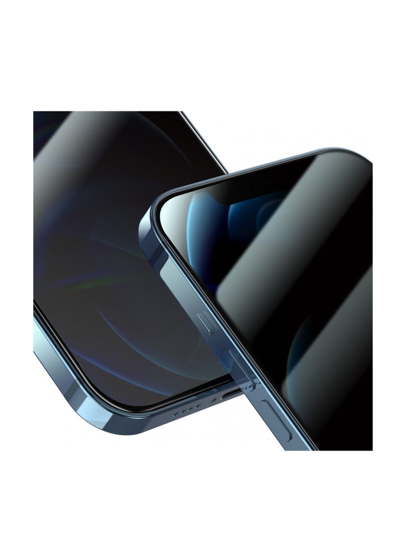 GREEN LION 9H Steve Privacy Full Glass Screen Protector for iPhone 12 and 12 Pro ( 6.1" ) - Black - Image 2