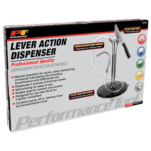 Performance Tool W54232 Lever-Action Bucket Pump for 5 Gallon Pails, Black - Image 5