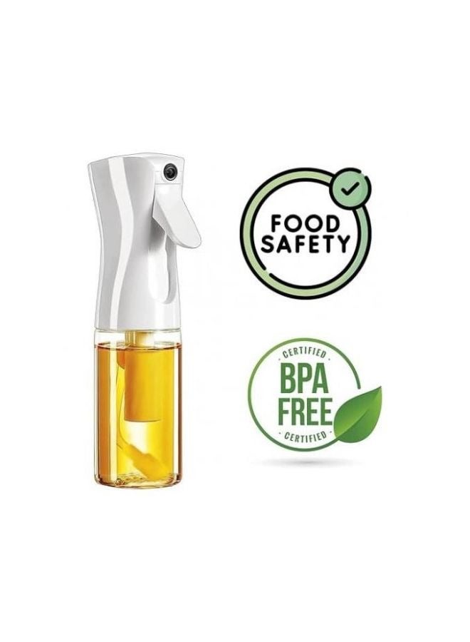 بخاخ زيت زجاجي قابل لإعادة التعبئة لمختلف الزيوت بما في ذلك زيت الزيتون أو رذاذ الطهي أو الخل 200 مل أبيض - Image 3