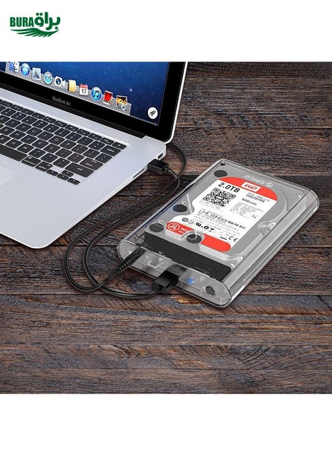 ORICO 3139U3 3.5 inch SATA HDD USB 3.0 Micro B External Hard Drive Enclosure Storage Case(Transparent)