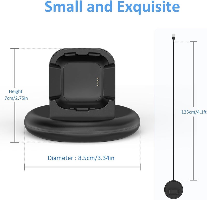 Meliya Charger for Fitbit Versa 2 Only, Magnetic USB Fast Charging Dock Stand with Power Cable Cord for Versa 2 - Image 4