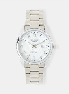 Mega Round Shape Analog Wrist Watch RE229/19 - 40mm - Silver