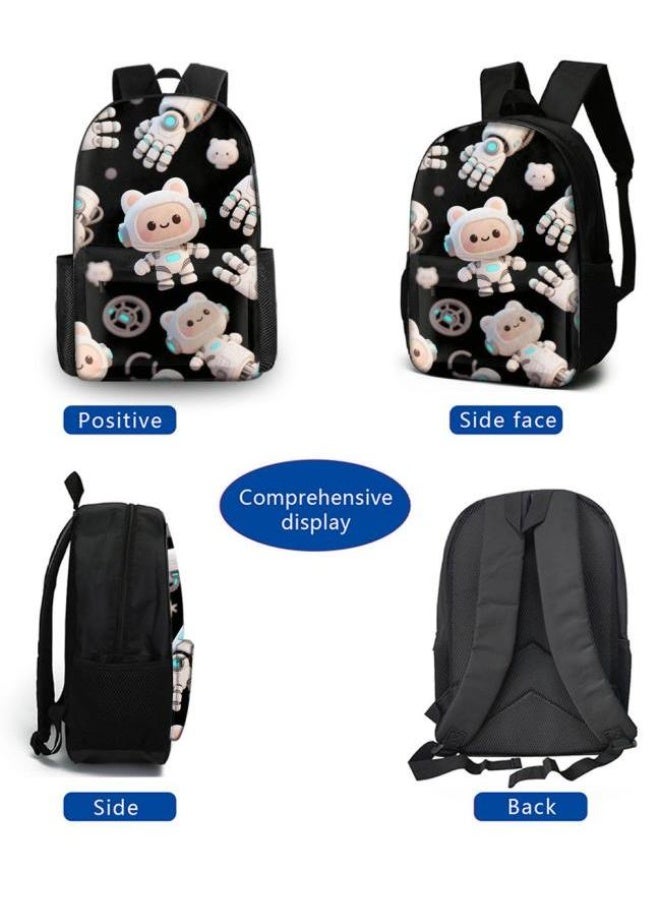 [Super new special offer] Cartoon theme bag three-piece set | double-shoulder + hand-held + storage pen bag | gift self-use good-looking - 1282  - Image 3