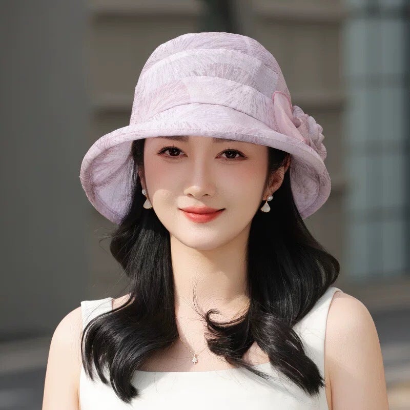 Elderly Bucket Hat Breathable Sun Protection Cotton Fabric - Image 2