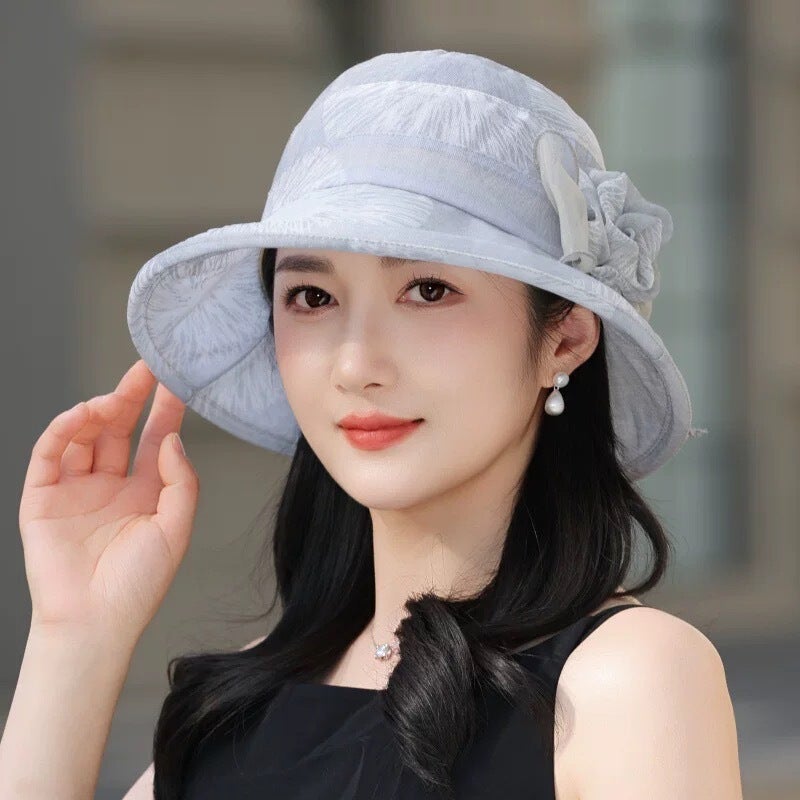 Elderly Bucket Hat Breathable Sun Protection Cotton Fabric - Image 1