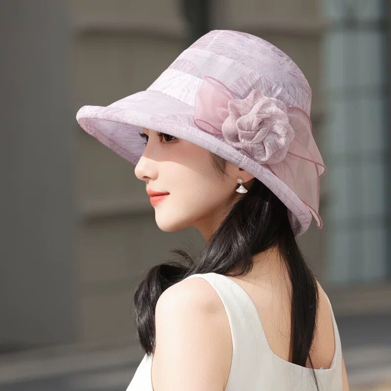 Elderly Bucket Hat Breathable Sun Protection Cotton Fabric - Image 3