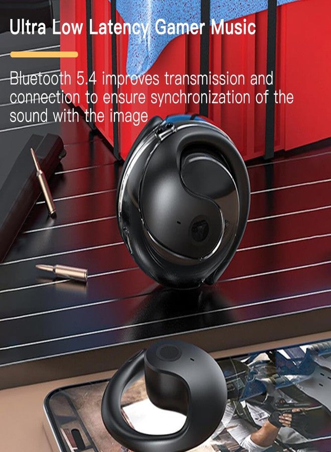 sunshot Ows Hanging Earphones 5.4 Bluetooth , Air Conduction Wireless Bluetooth Earphone, Bluetooth BT 5.4 Low Latency, Open Ear Headphones IPX5 Waterproof and Noise Reducing Touch Sports Earphones Purple - Image 5