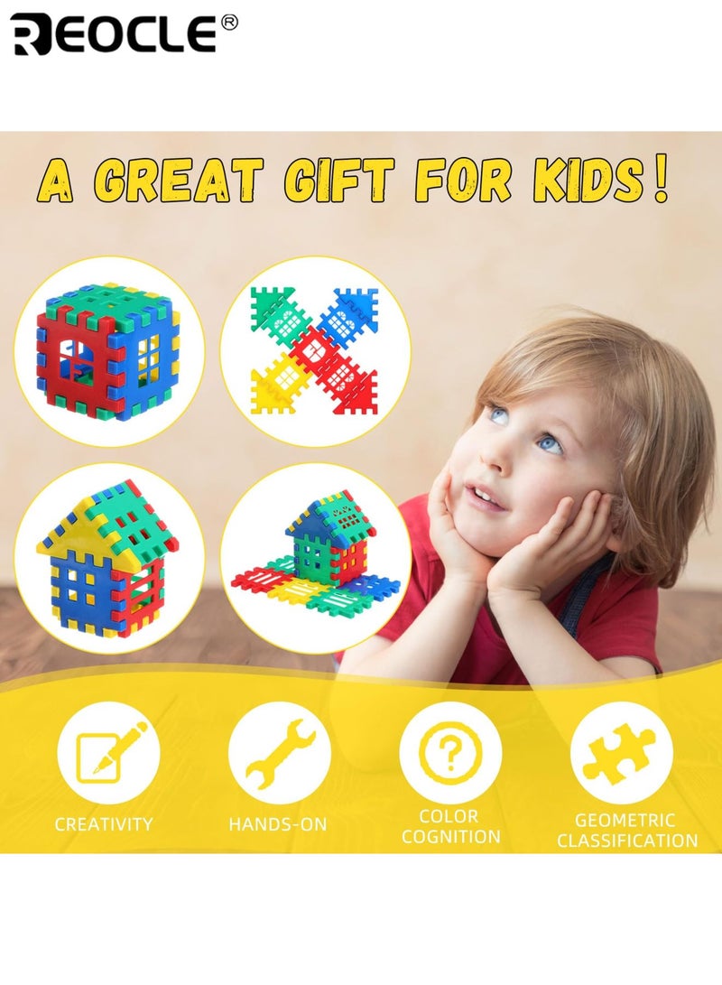 REOCLE 130PCS Large Building Blocks with Big Piece Design and 3D Window Features Kids Playhouse Kit with Versatile Construction for Children Pretend Play Learning - Image 2