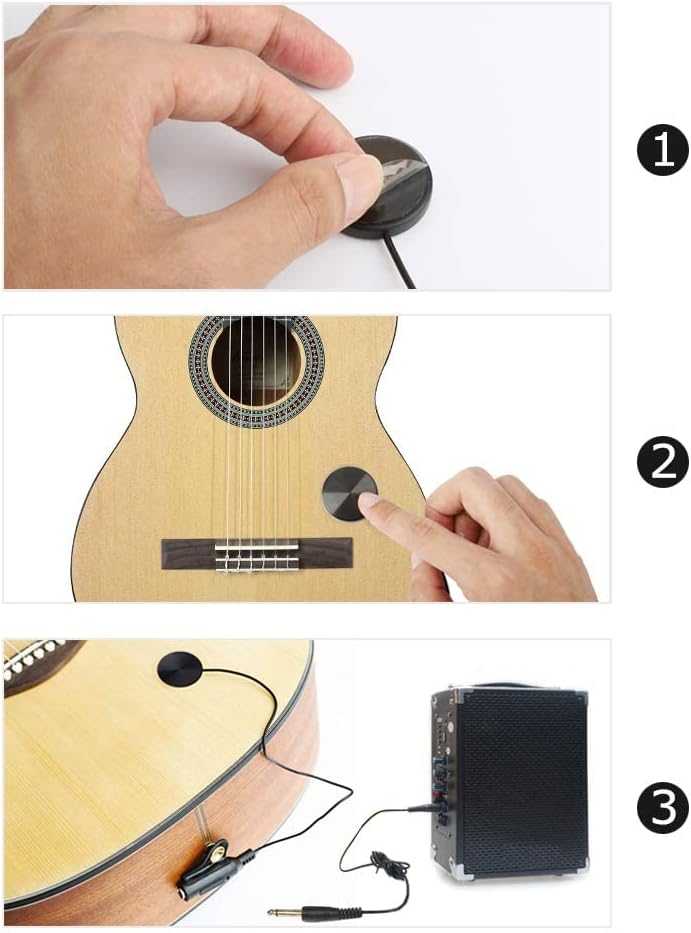 RANDON Acoustic Guitar Pickup Piezo Contact Pickup for Guitar Ukulele Violin, Mandolin, Banjo, Kalimba, Harp - Image 4