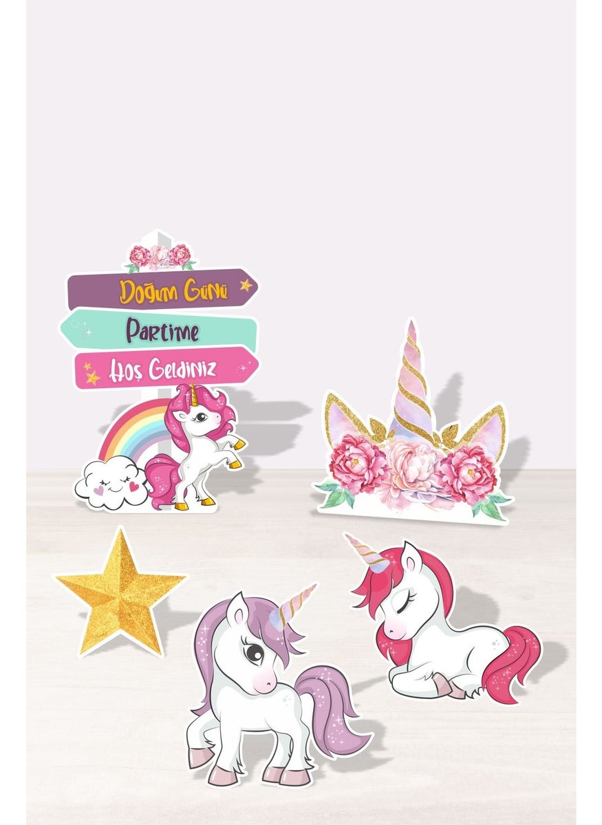 Neşeli Günlerim My Happy Days Unicorn Footed Board Set (Plastic Hard Material) 