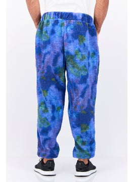 Asos Design Men Relaxed Fit Tie Dye Drawstring Jogger Pants, Blue  - Image 3