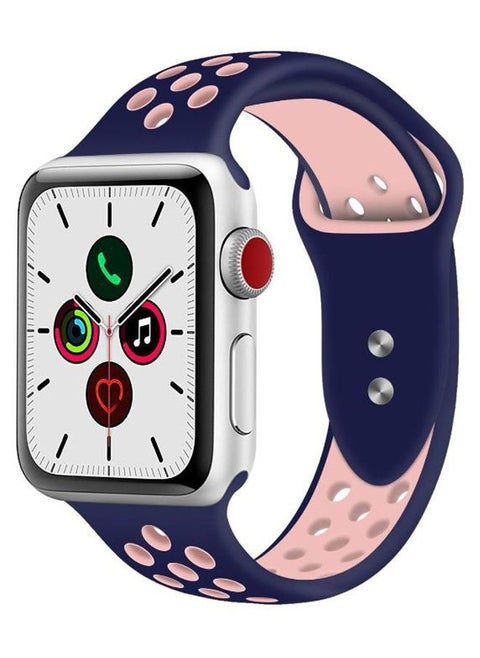 Dot Pattern Replacement Band For Apple iWatch Series 5/6/7 38/40/41 Ocean Blue/Pink