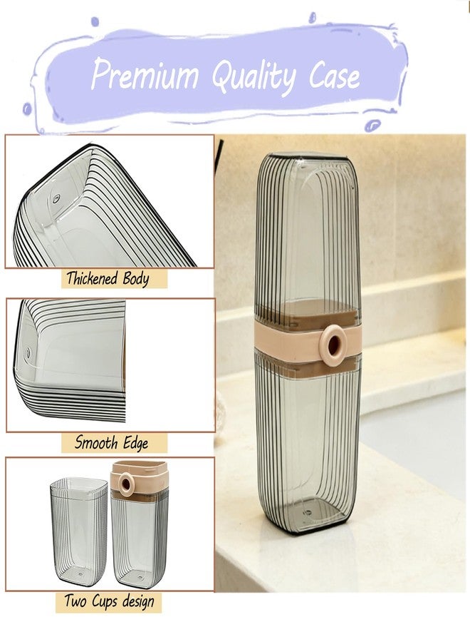 Sunenlyst Travel Toothbrush Holder, Travel Toothbrush Case for Traveling, Large Capacity Toothbrush and Toothpaste Travel Case, 1Pcs Tooth Brush Holder with Cover for Camping, Business Trip and School - Image 5