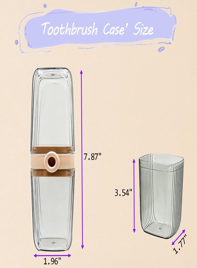 Sunenlyst Travel Toothbrush Holder, Travel Toothbrush Case for Traveling, Large Capacity Toothbrush and Toothpaste Travel Case, 1Pcs Tooth Brush Holder with Cover for Camping, Business Trip and School - Image 3