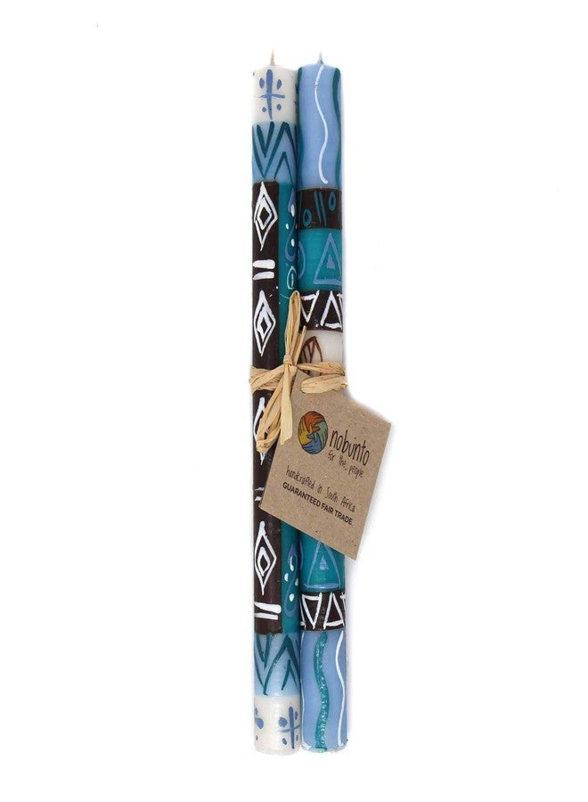 Global Crafts Maji - Hand-Painted African Taper Candles - Unscented Non-Toxic, Set of 2 - Image 2