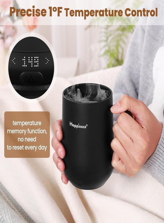 Happiness Smart Heated Coffee Mug 12oz,Rechargeable Electric Self Heating Temperature Control Coffee Cup Gifts for Mom Dad Women Men - Image 2