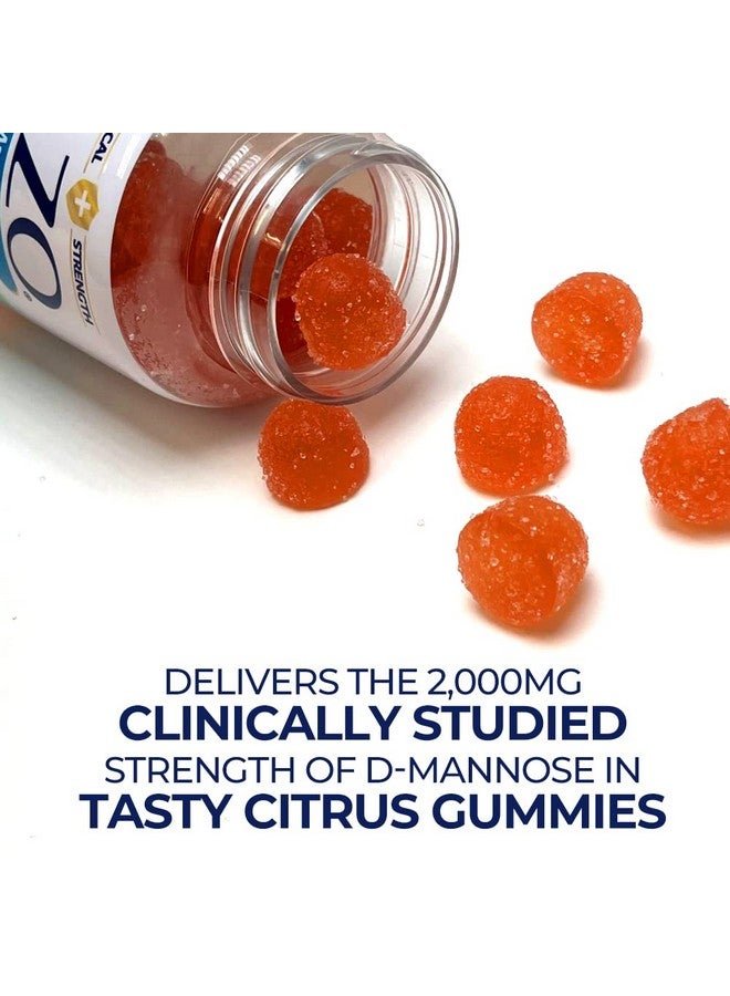 AZO D Mannose Urinary Tract Health Gummies, 40 Count, Clinical Strength 2000mg, Helps Cleanse, Flush & Protect, No.1 Pharmacist Recommended Brand, Vegan Tangy Citrus Blast Flavor, Non-GMO, Gluten Free - Image 4