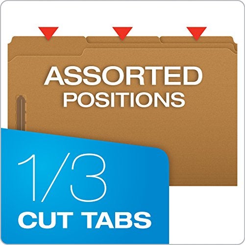 Pendaflex FK312 Pendaflex Kraft 2-Fastener Classification Folder with 1/3 Cut Tabs, 50/Box, Brown, Legal - Image 4