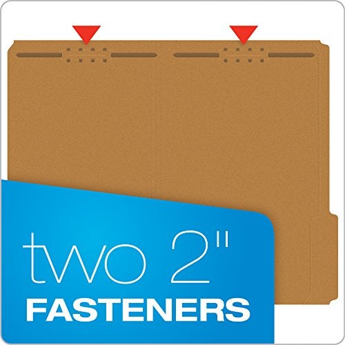 Pendaflex FK312 Pendaflex Kraft 2-Fastener Classification Folder with 1/3 Cut Tabs, 50/Box, Brown, Legal - Image 2