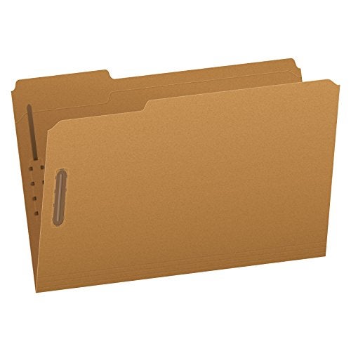 Pendaflex FK312 Pendaflex Kraft 2-Fastener Classification Folder with 1/3 Cut Tabs, 50/Box, Brown, Legal - Image 1
