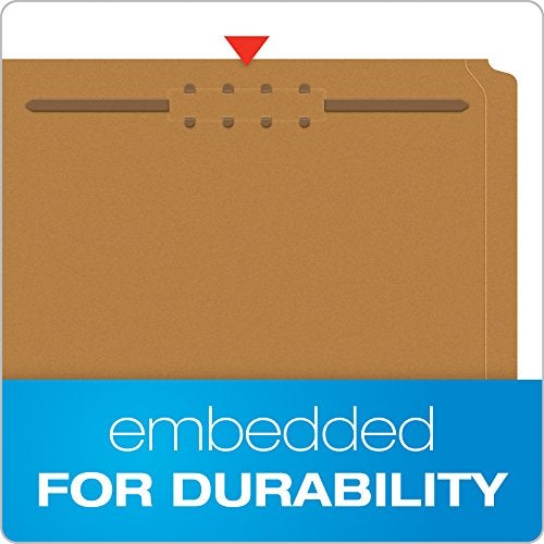 Pendaflex FK312 Pendaflex Kraft 2-Fastener Classification Folder with 1/3 Cut Tabs, 50/Box, Brown, Legal - Image 3