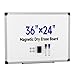VUSIGN Magnetic White Board Hanging 36 x 24 for Wall Dry Erase Board for Office School Home Silver Frame Includes Eraser Markers Magnets Pen Tray - Image 3