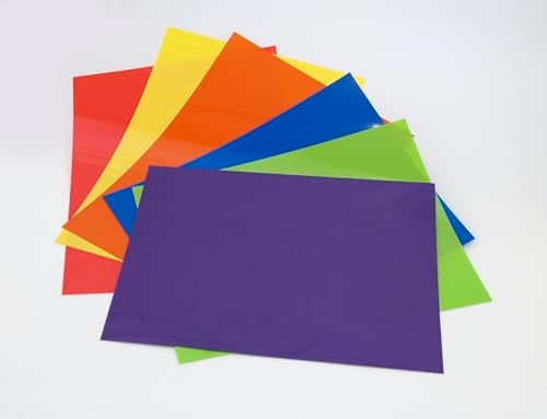 Grafix Shrink Film - Assorted Bright Opaque Colors 8.5"x11" Sheets, Design Your Art and Shrink It to Create Jewelry, Embellishments, Paper Crafts, Gift Tags, Ornaments and More, Pack of 6 Sheets - Image 3