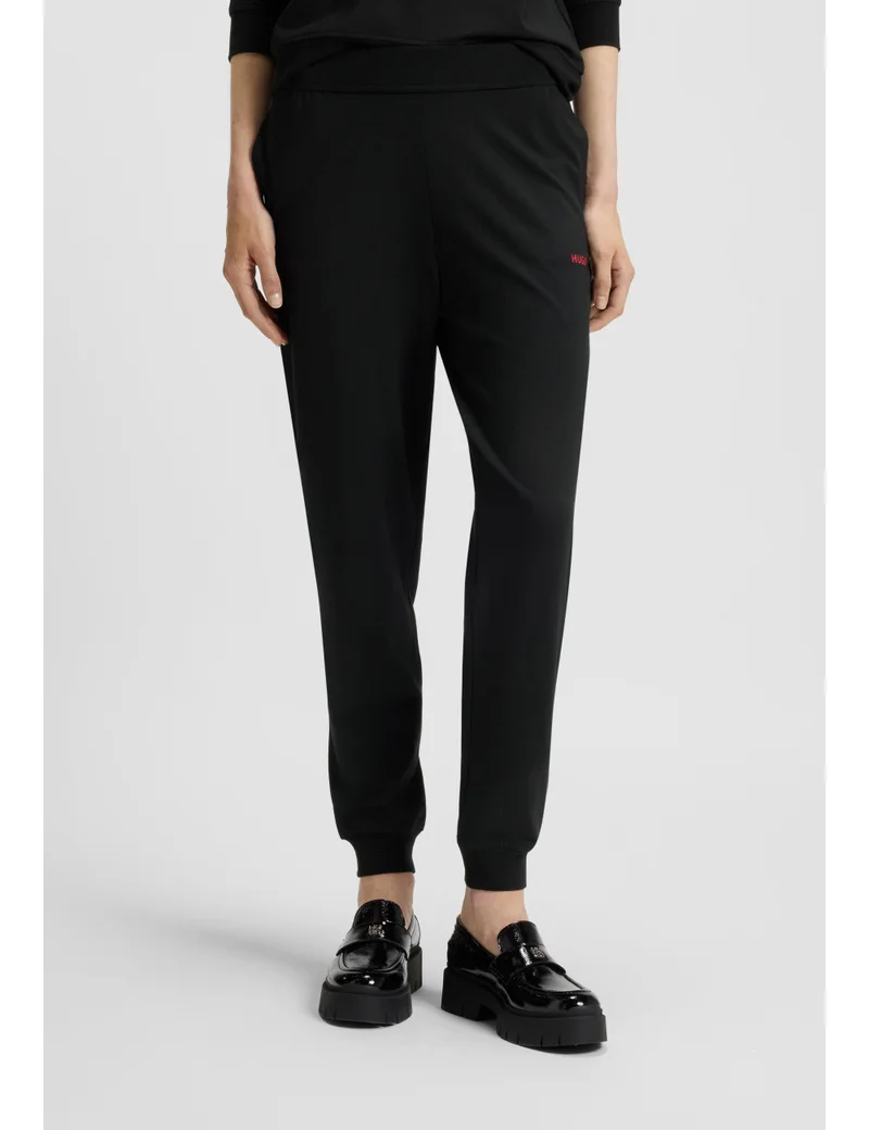 HUGO Logo-print tracksuit bottoms in stretch modal and cotton