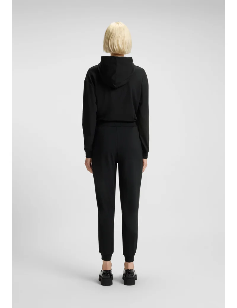 HUGO Logo-print tracksuit bottoms in stretch modal and cotton