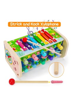 KASTWAVE 7 in 1 Hammering Pounding Toys Wooden Montessori Educational Fishing Game  - Image 2