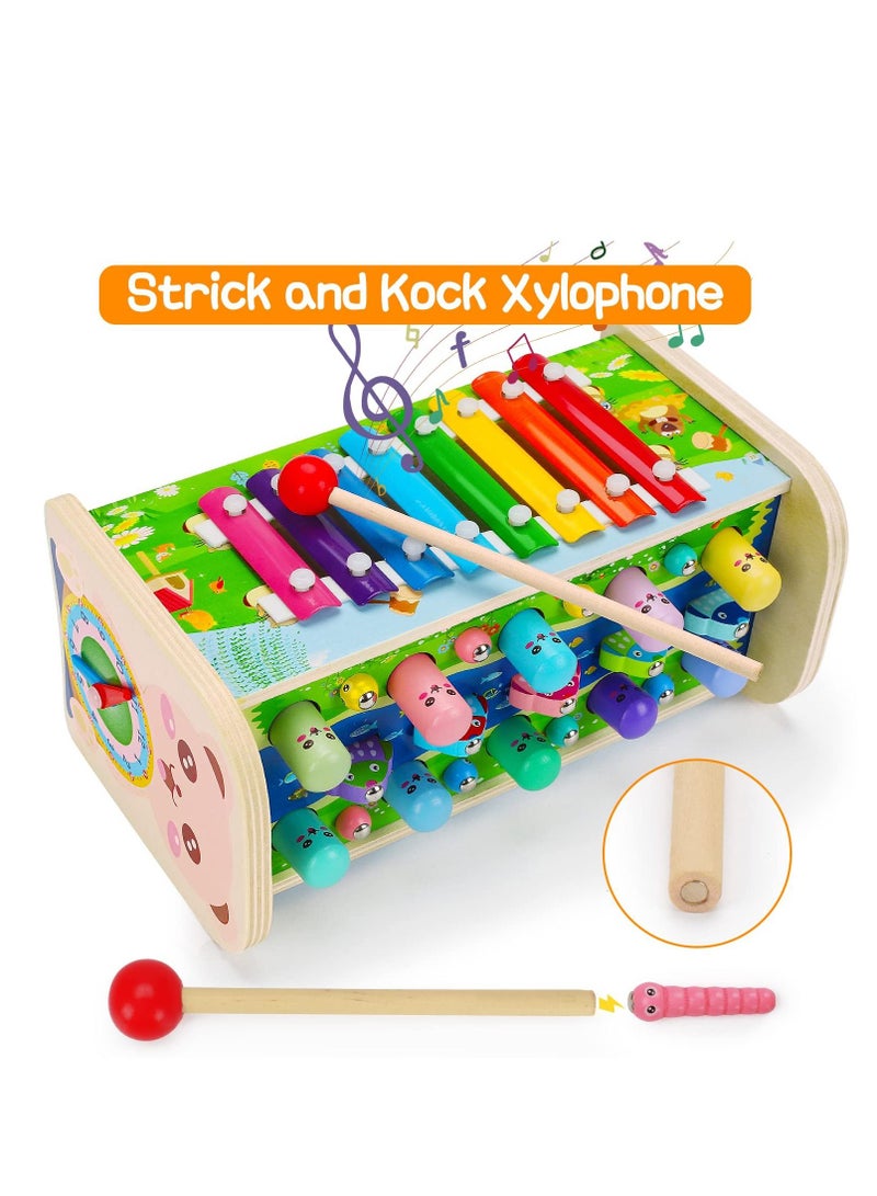 كاست ويف 7 في 1 يدق لعبة خشبية مونتيسوري لعبة الصيد التعليمية - Image 2