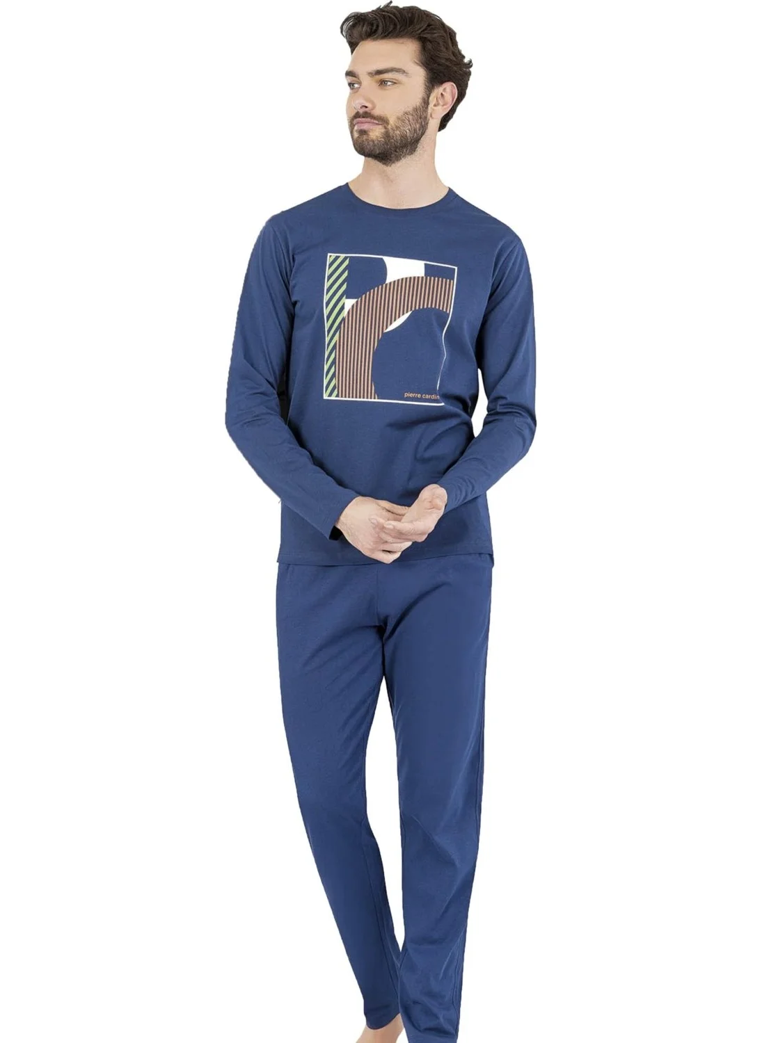 بيير كاردان 100% Cotton Seasonal Printed Men's Pajama Set