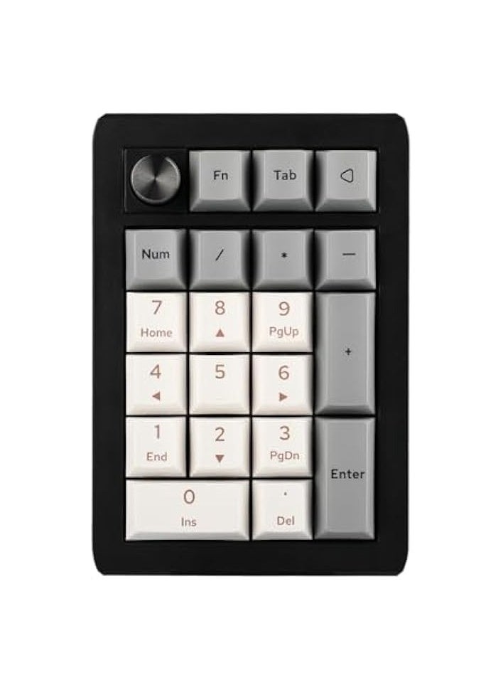 erorex Gasket Number Pad, Bluetooth 5.0/2.4ghz/Wired Hot Swappable Numpad, with Poron Foam, Aluminum Alloy Knob, 1000mAh Battery, Programmable for Win/Mac/Gaming (Wisteria Linear Switch)  - Image 1