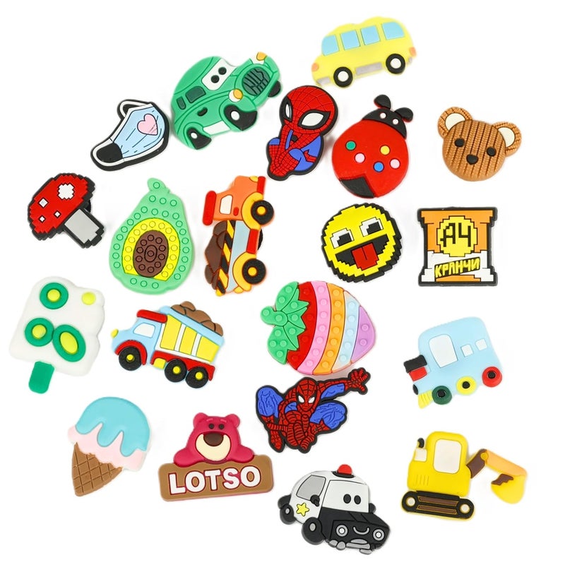 Shoe Charms for Boys Teens Cute Shoe Decoration Charms for Shoes Bracelet Wristband Clog Sandals Party Favors Gifts Kids Adults